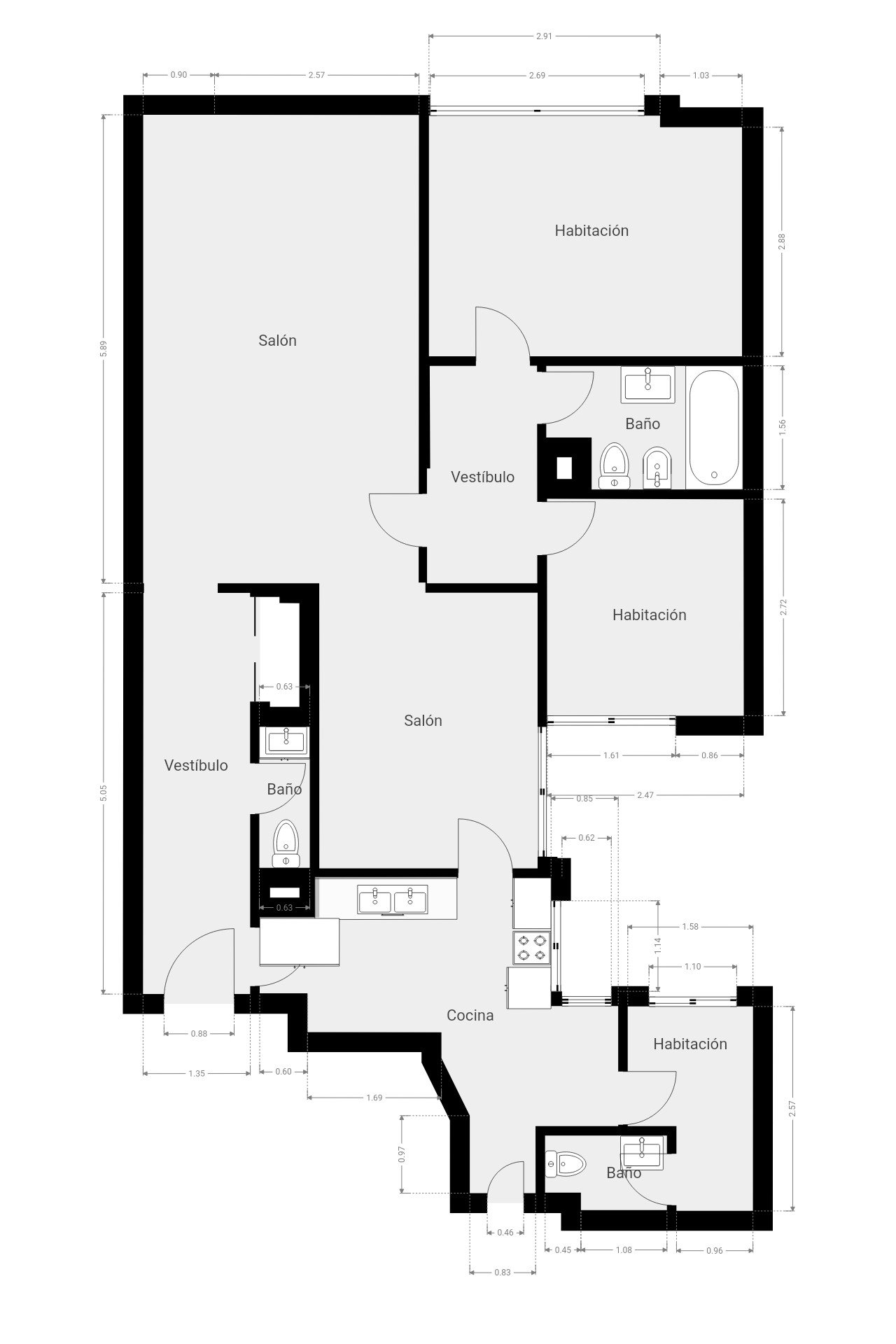 plano Juan Francisco Seguí 3700 Palermo CABA